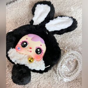 🎁Adorable Black and White Bunny Plush Bag